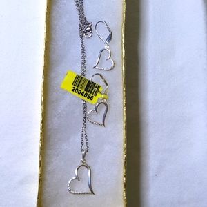 Heart necklace set